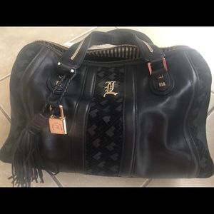 L. A. M. B Gwen Stefani Black Satchel